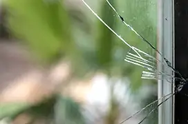 Broken glass.