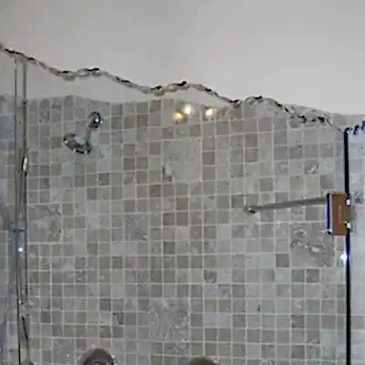 Laser Cut Glass Chipped Wave Edge Squared