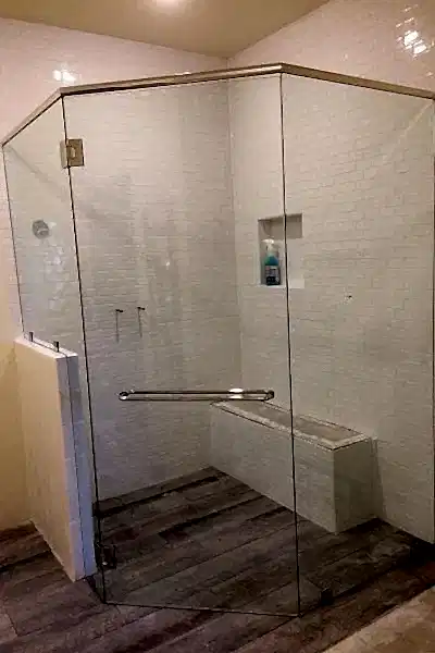 Frameless Swing Door With Neo Angle Panels